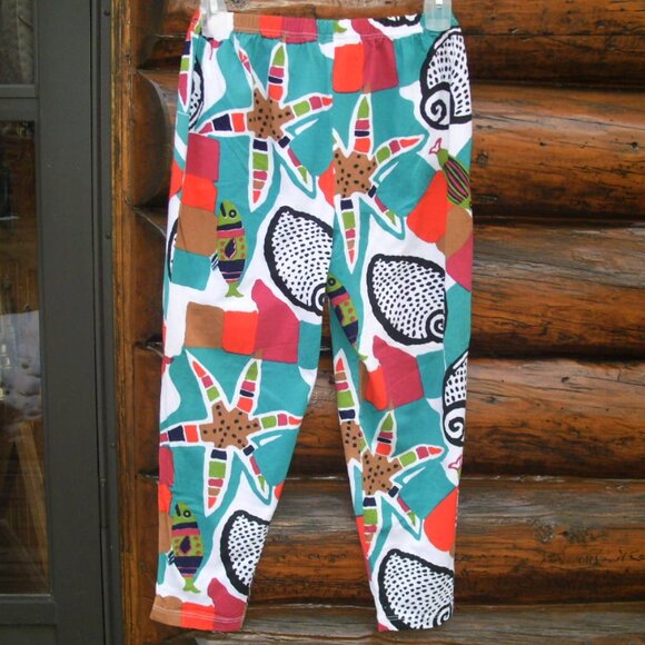 Vintage Passports of Pier 1 Imports Cotton Tropical Beach Pants Size M? - Picture 2 of 2